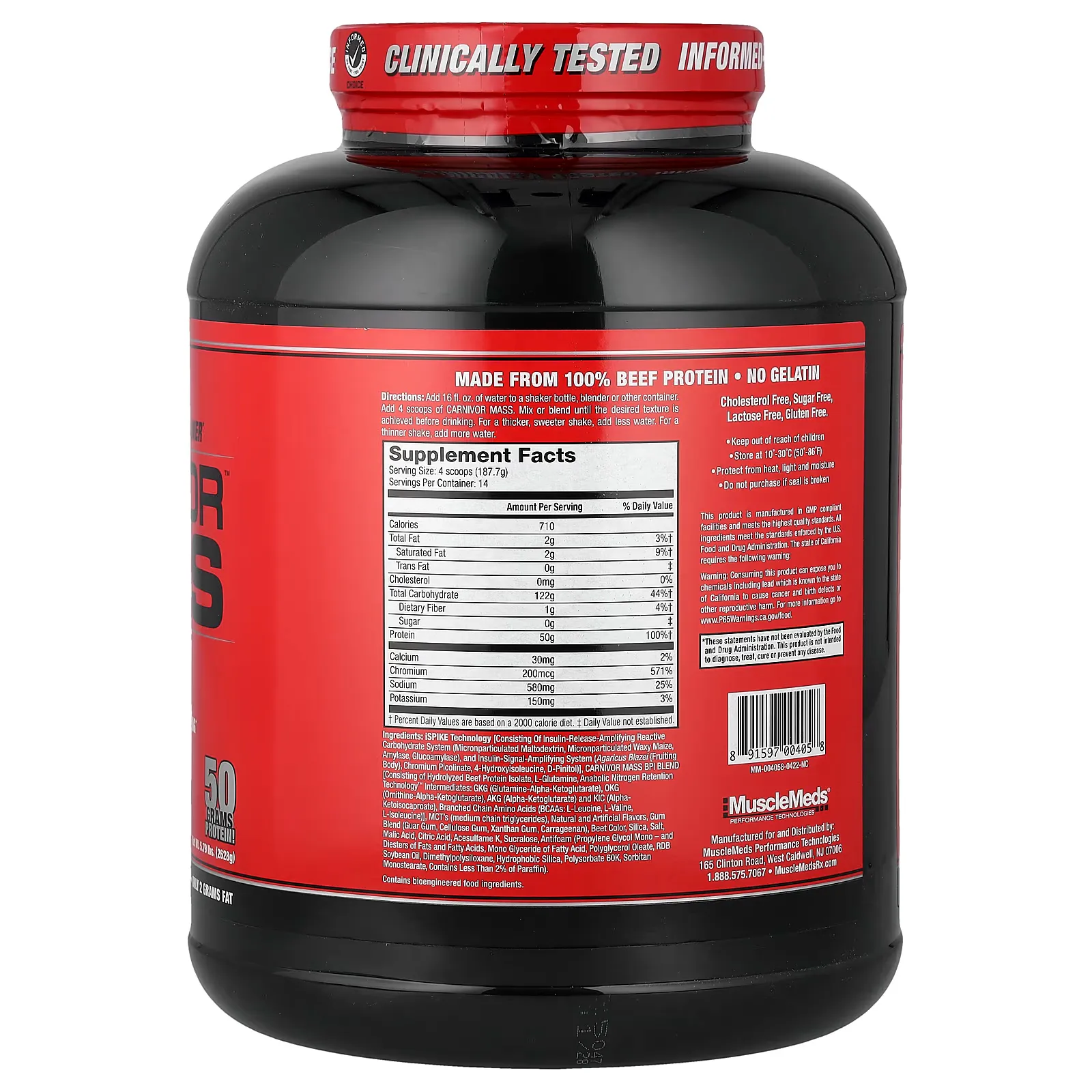 Carnivor mass 5.7 lbs musclemeds fresaenvia suplementos sf