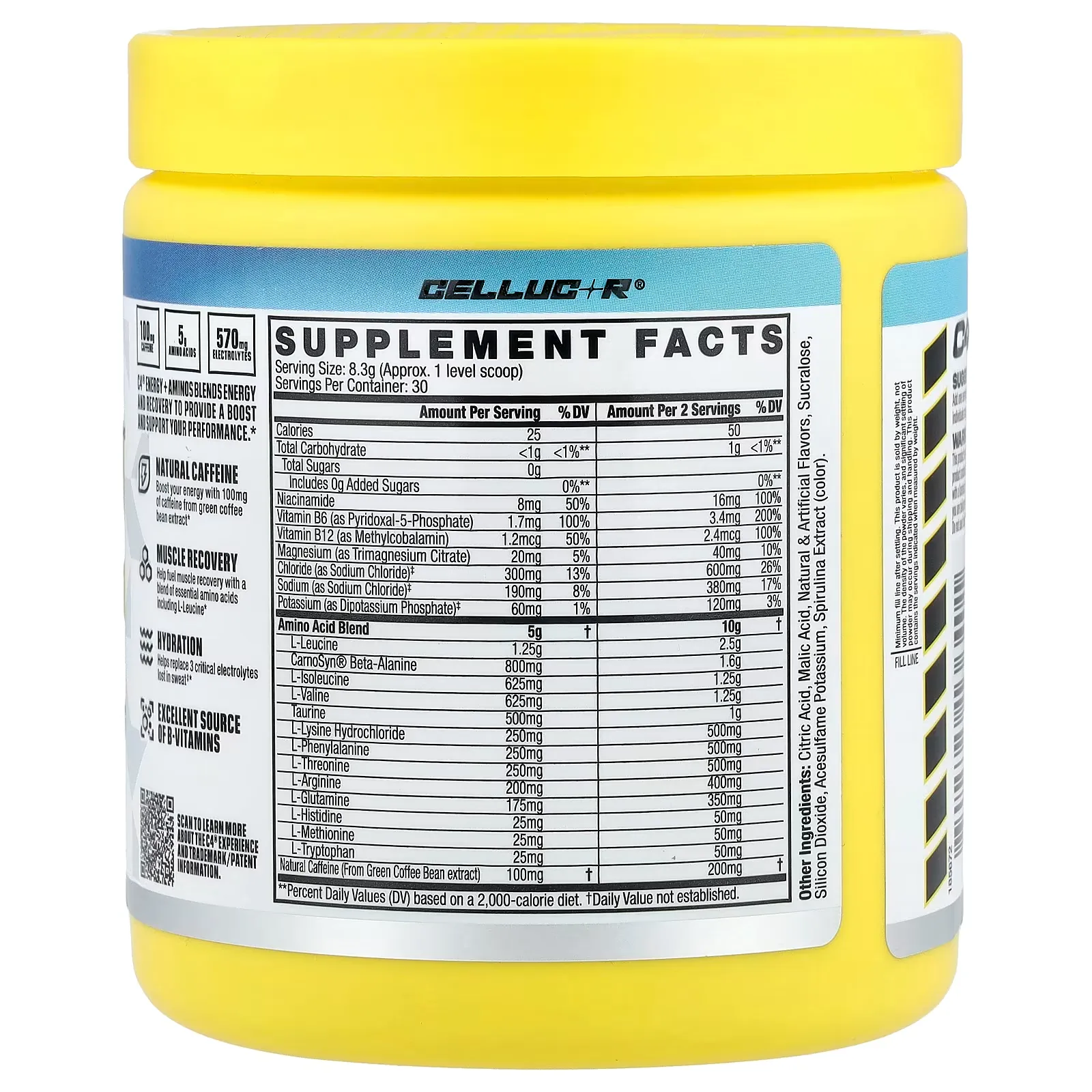 c4 + Amino Cellucor envia suplementos mora azul sf