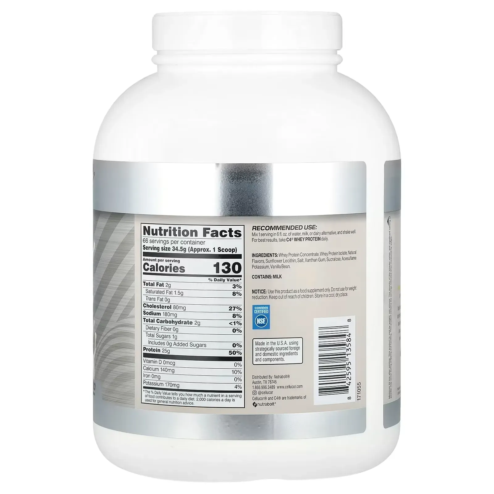 c4 whey protein cellucor envia suplementos vainilla bean sf