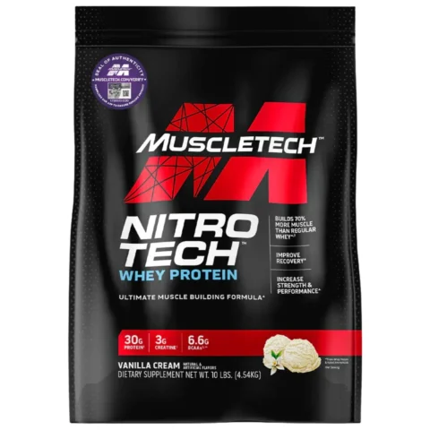 nitro tech whey proteina 10 lbs muscletech envia suplementos vainilla