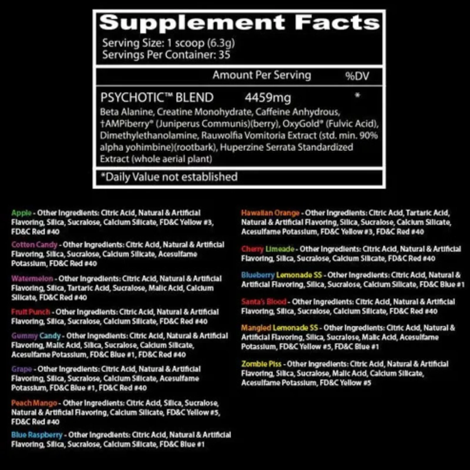psychotic 35 serv insane labz insane labz envia suplementos sf