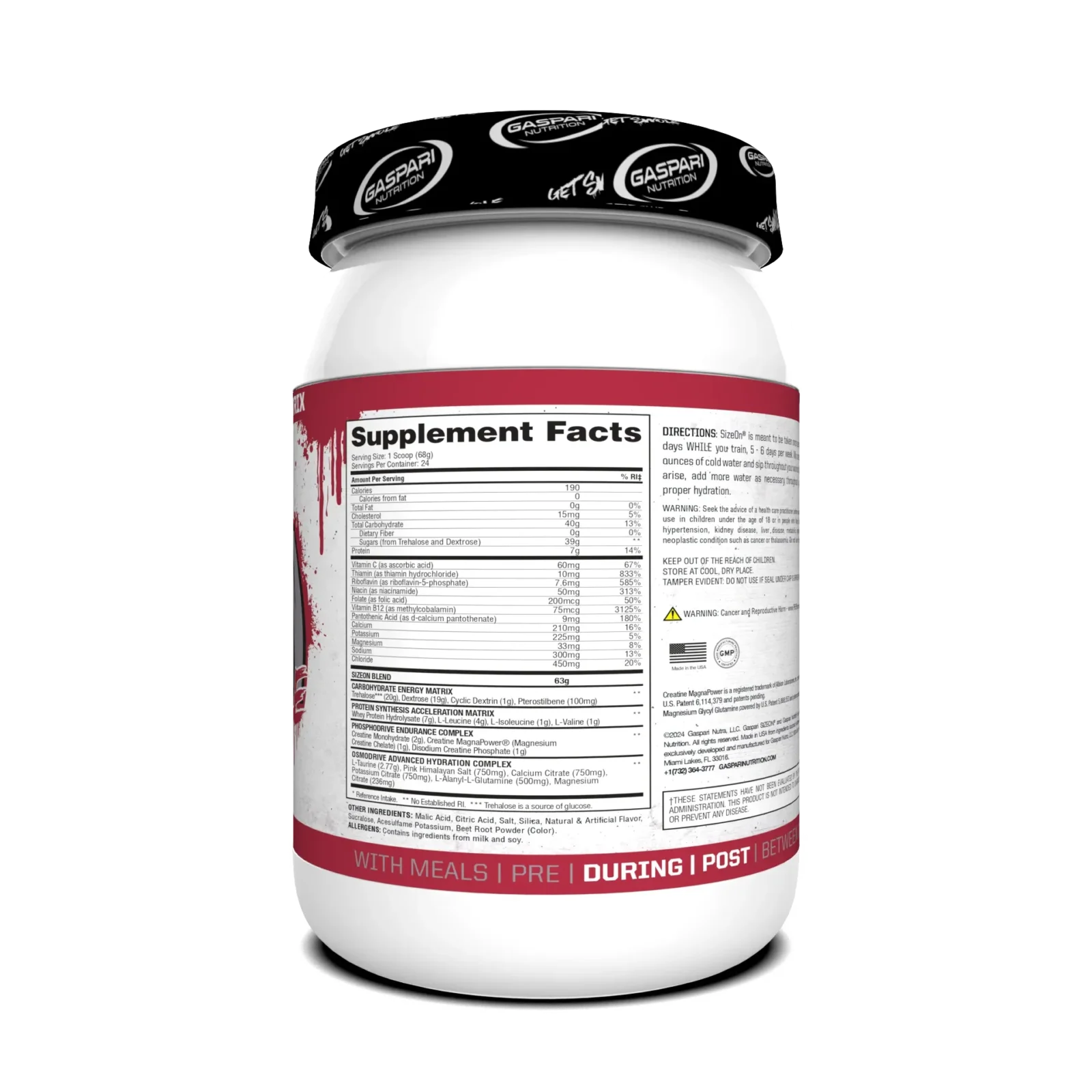 size on gaspari nutrition wildberry punch envia suplementos sf