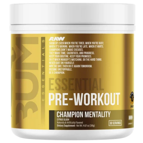 essential 30 serv cbum raw nutrition envia suplementos champion mentality