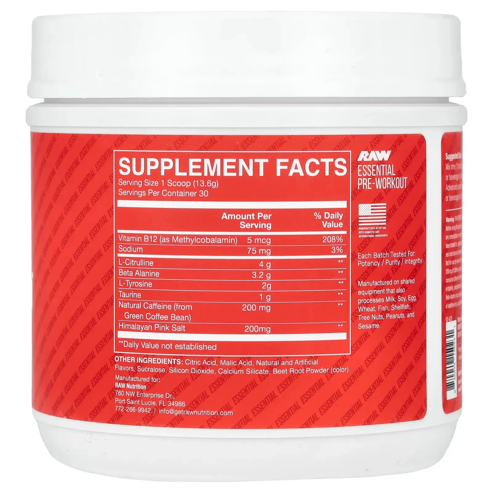 essential 30 serv cbum raw nutrition envia suplementos fruit burst sf