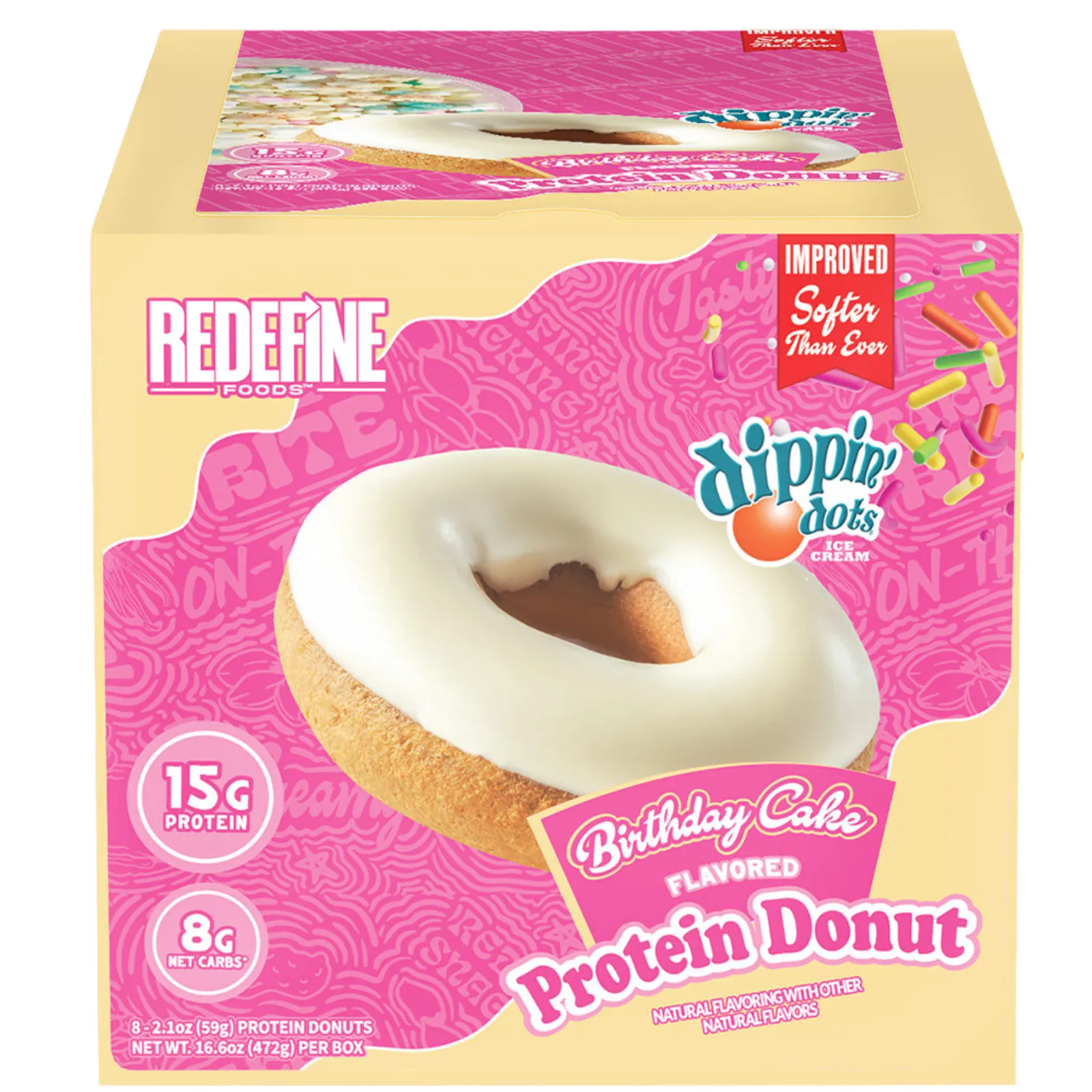 protein donut redefinde foods envia suplementos donas de proteina sabor pastel de cumpleaños