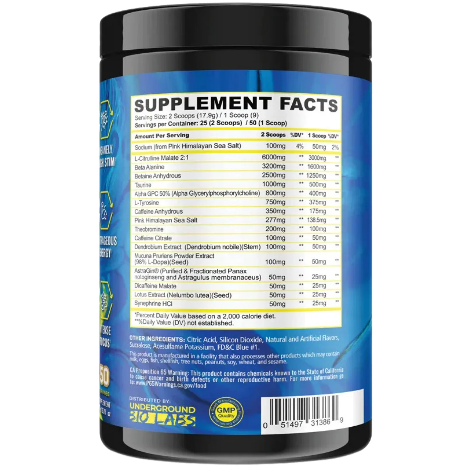 rampage 50 serv panda supps envia suplementos blue venom sf
