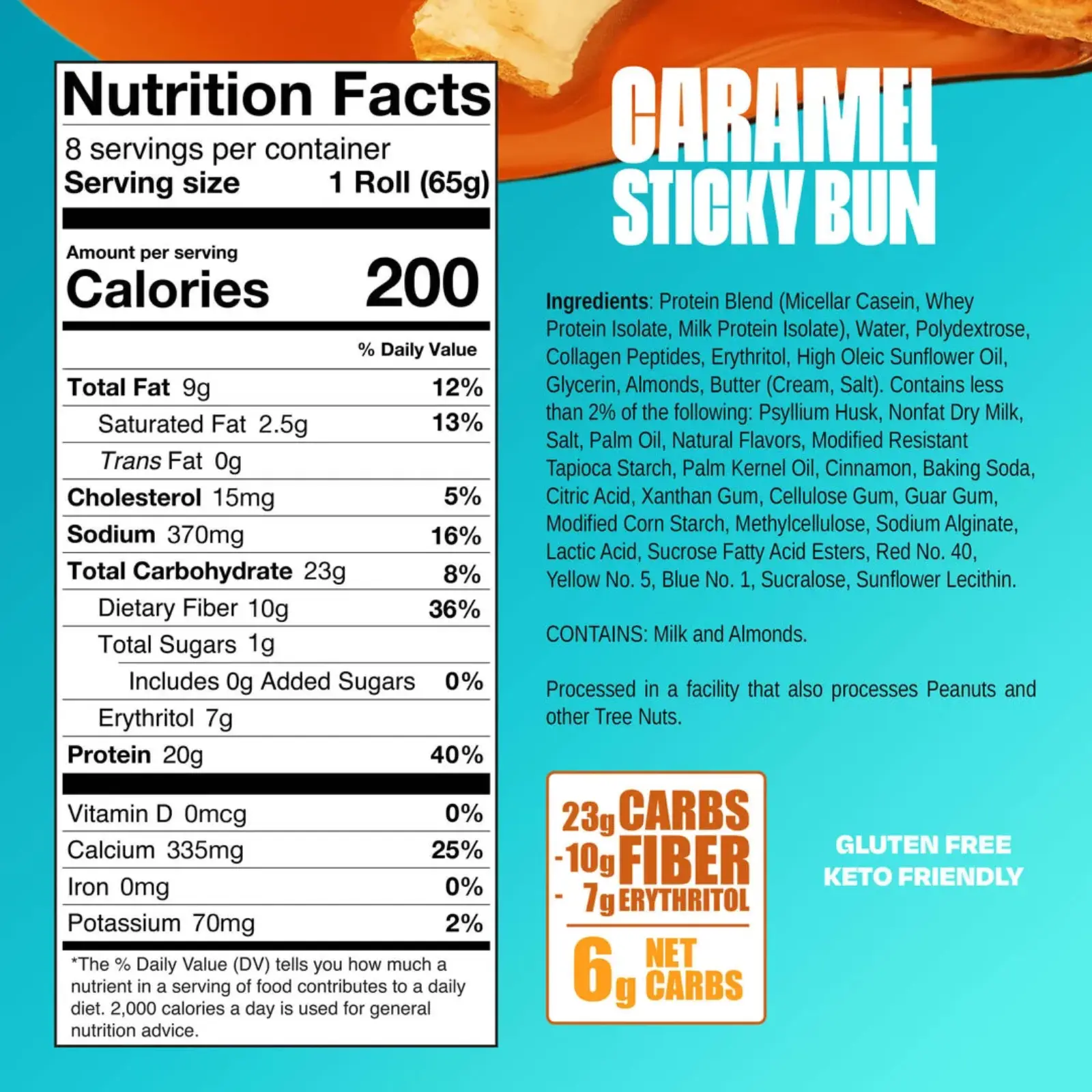 sweet rolls legendary foods envia suplementos caramel sticky bun12