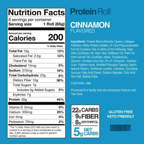 sweet rolls legendary foods envia suplementos cinnamon sf