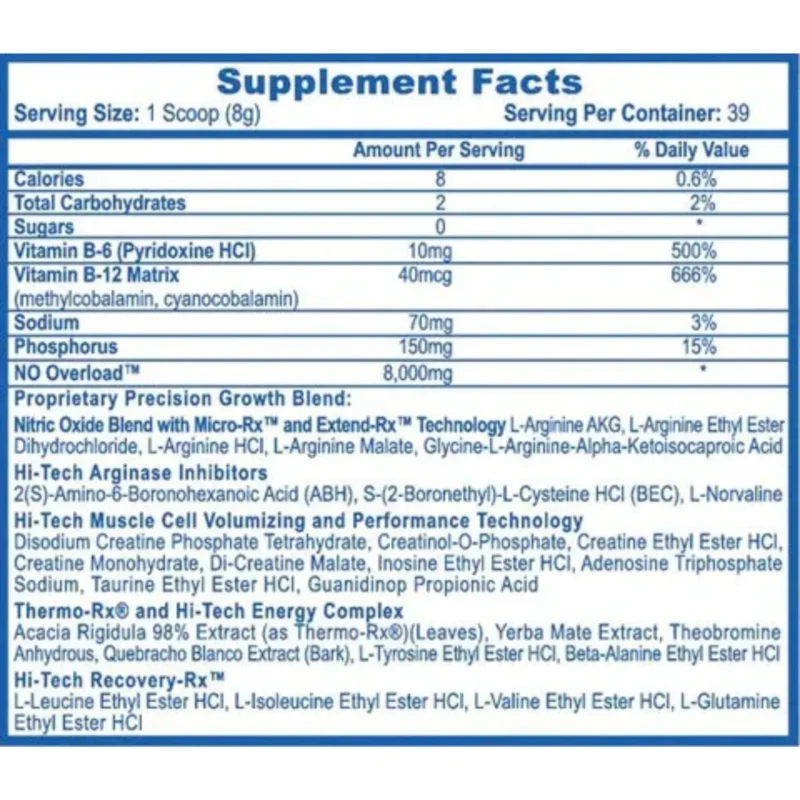 N.O. Overload hi tech pharmaceuticals envia suplementos sf