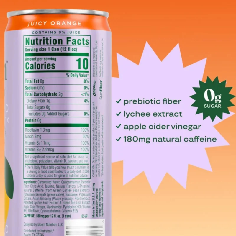 bloom sparkling energy sf