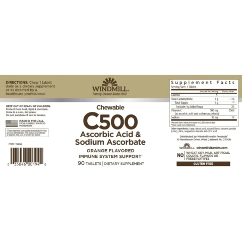 c500 windmill vitamina C envia suplementos sf