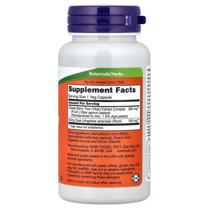 chaste berry vitex sausgatillo now foods envia suplementos sf