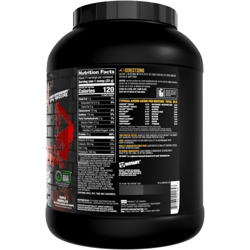 mutant hardcore iso 5 lbs chocolate envia suplementos sf