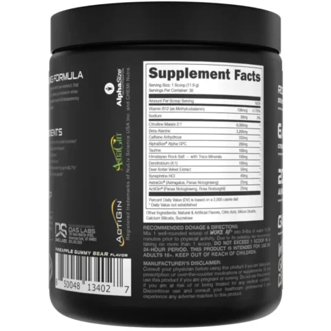 Bote de Woke AF Bucked Up pre-workout energía extrema