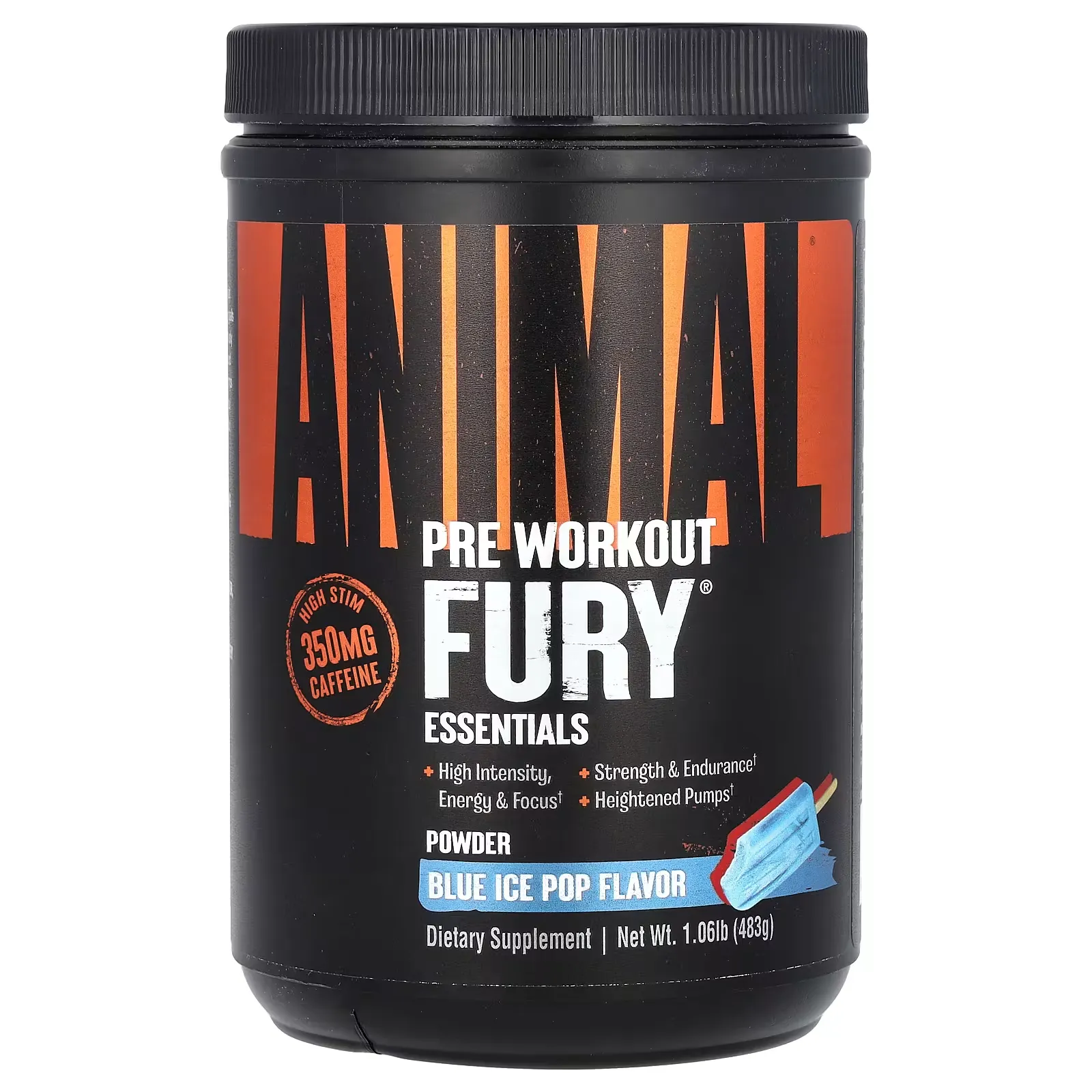 Bote de Animal Fury Universal Nutrition pre-entreno en polvo alta potencia