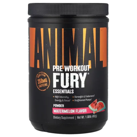 Bote de Animal Fury Universal Nutrition pre-entreno en polvo alta potencia