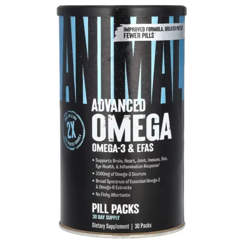 Pack de suplementos Animal Omega Universal Nutrition ácidos grasos esenciales