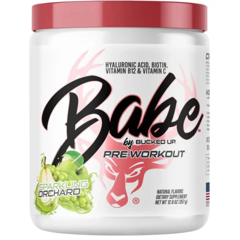 Bote de BAMF Bucked Up pre-workout enfoque nootrópico sabor Strawberry Watermelon