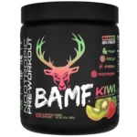 Bote de BAMF Bucked Up pre-workout enfoque nootrópico sabor Strawberry Watermelon