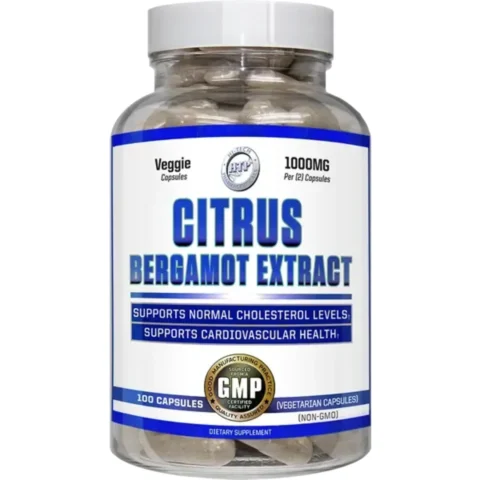 Frasco de Citrus Bergamot Extract Hi-Tech Pharmaceuticals soporte cardiovascular liposomal