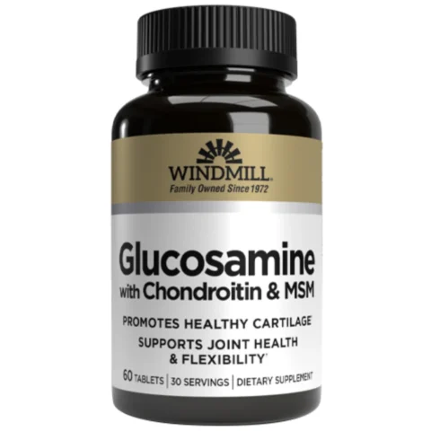 Frasco de Glucosamina con Condroitina & MSM Windmill salud articular 60 caps