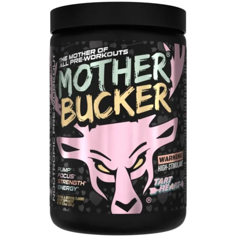 Bote de Mother Bucker Bucked Up pre-workout estimulación extrema sabor Rocket Pop