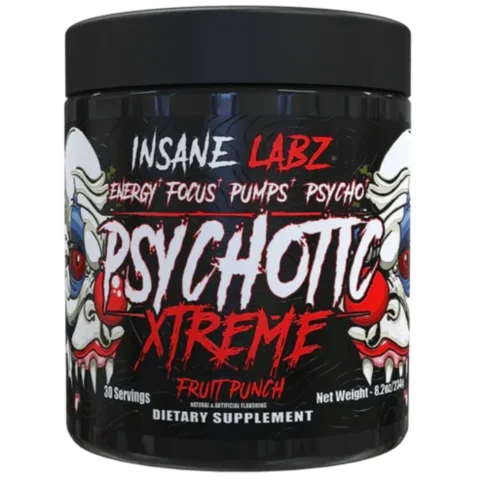 Bote de Psychotic Xtreme Insane Labz pre-entreno Gold potencia máxima