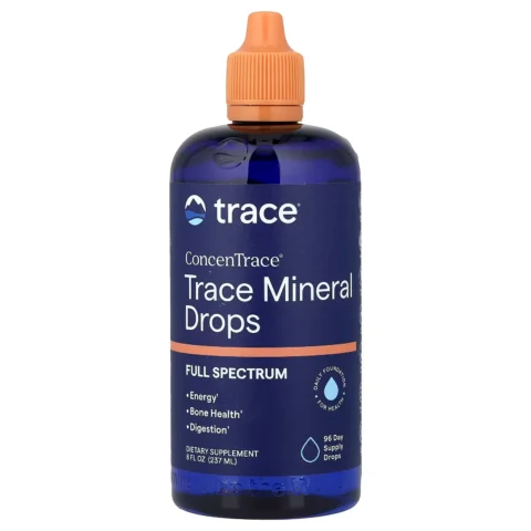 Frasco de Trace Mineral Drops concentrado iónico natural