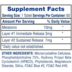 Frasco de Melatonina de Hi-Tech Pharmaceuticals en tabletas liposomales, suplemento alimenticio para el descanso reparador y el insomnio.