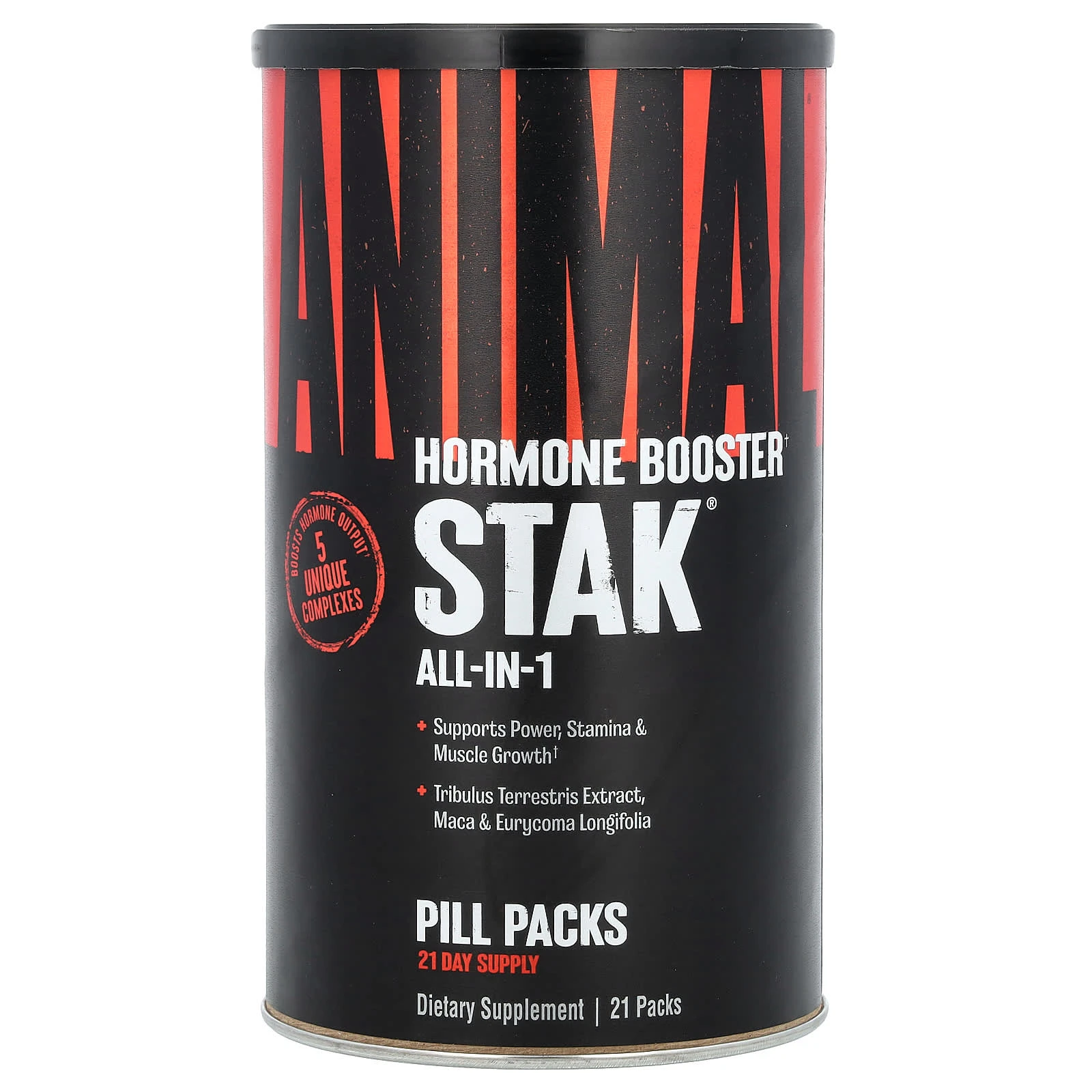 animal-stak-21-pack-universal-nutrition 5-complejos-hormonales tribulus-lj100-maca resveratrol-cortisol-d3-zinc-b6