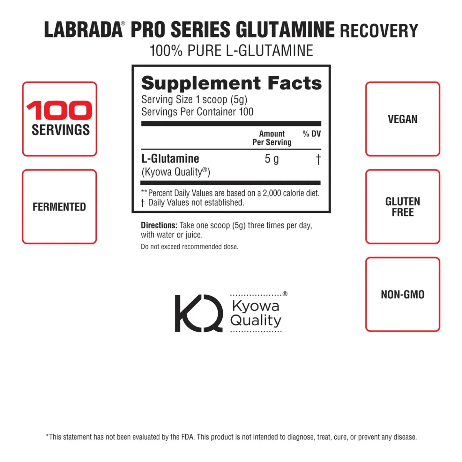 glutamina-500-grs-100-serv-labrada 5g-pharmaceutical-grade-l-glutamina anticatabolico-sintesis-inmunidad-intestino-100-dias