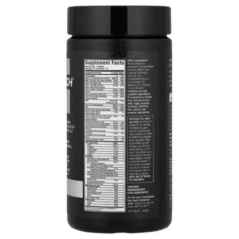 platinum-multivitamin 90-tabs muscletech supplement-facts vitamina-a-c-d-e-b6-b12 calcio-magnesio-zinc-cobre-manganeso