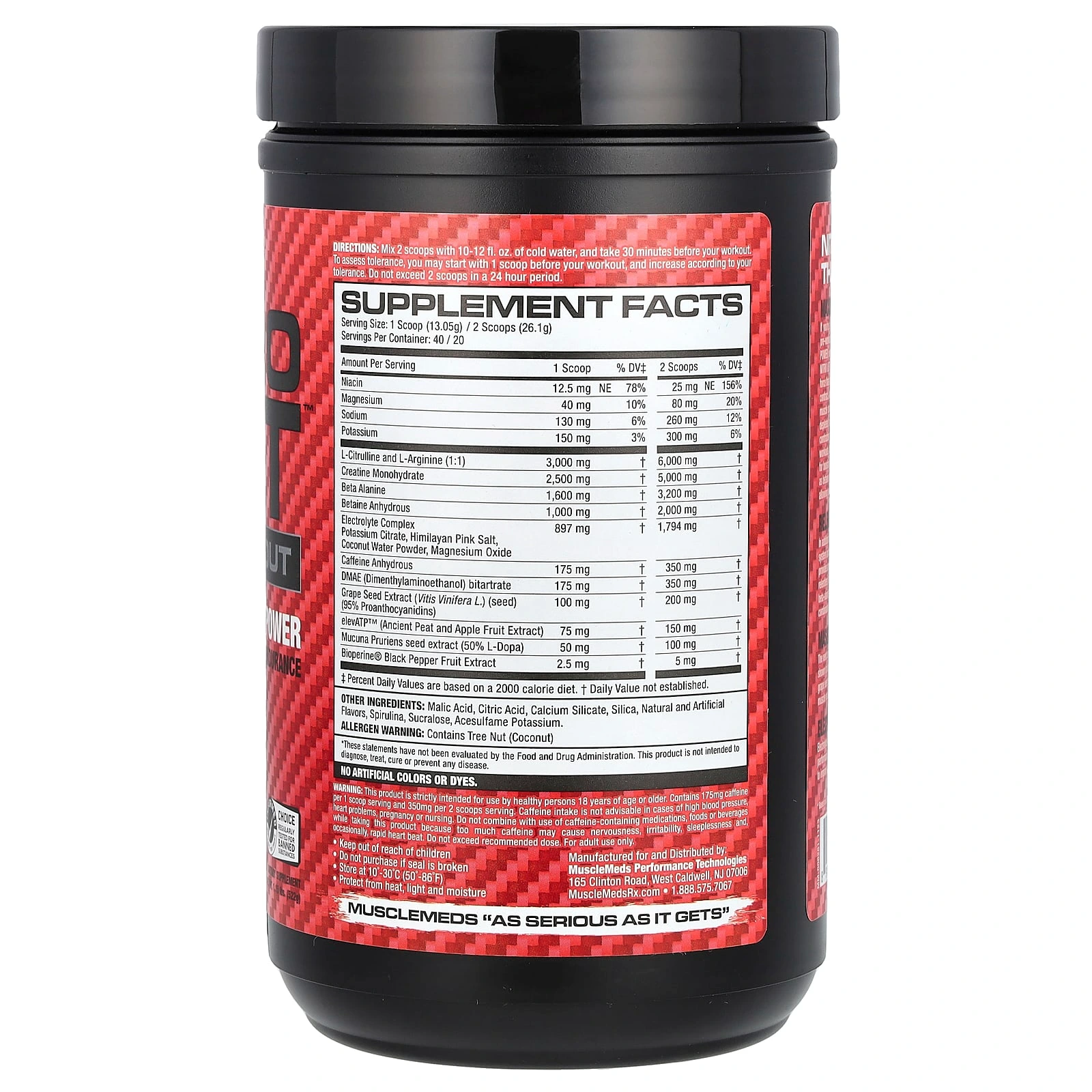 nitro-lift 40-serv musclemeds supplement-facts beta-alanina-betaina mucuna-pruriens-dmae-pinebark-extract-175-350mg-cafeina