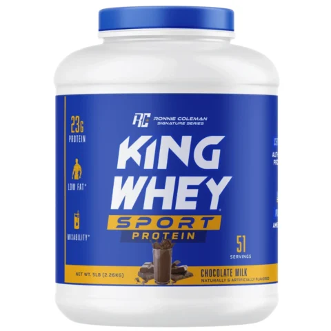 King Whey Sport 5 Lbs Ronnie Coleman envase de 5 libras de proteina