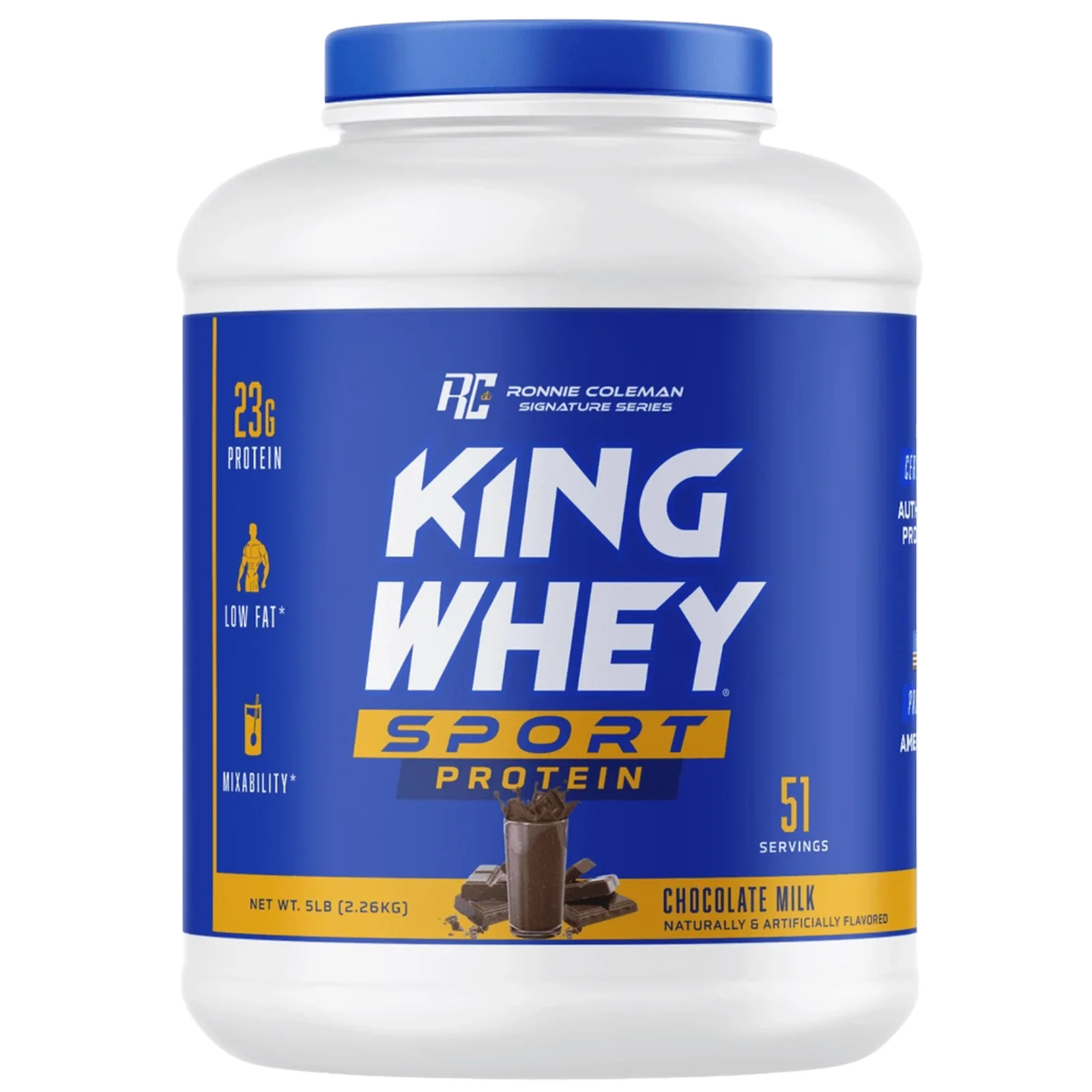 King Whey Sport 5 Lbs Ronnie Coleman envase de 5 libras de proteina