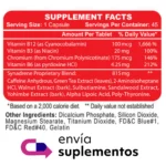 Composición de Synadrene 45 Caps Hi Tech, mezcla de 815 mg por cápsula